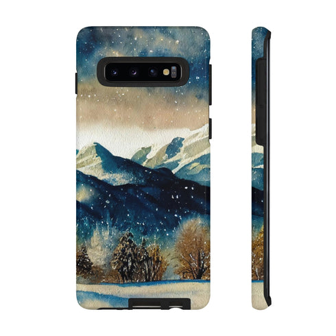 Snowy Colorado Rocky Mountains - Impact Resistant Phone Case Samsung Galaxy S10 Glossy